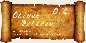 Oliver Milićev vizit kartica